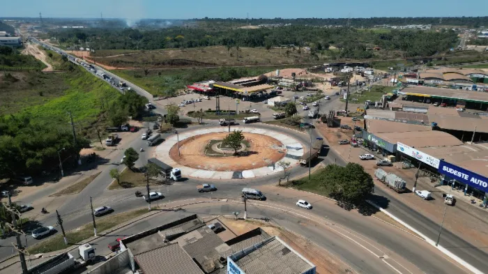 Obras: Sevop faz requalificação da rotatória do Km-6 para maior segurança no trânsito