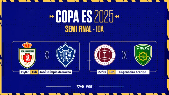Semifinais da Copa Espírito Santo começam neste sábado, com transmissão da TVE