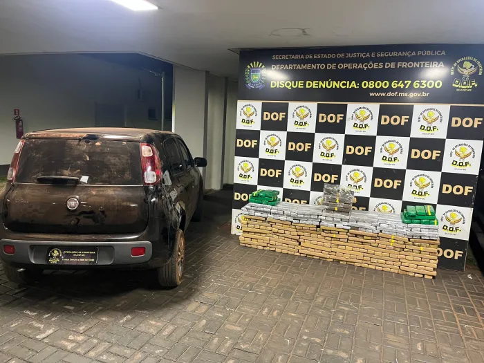 DOF apreende mais de 400 quilos de drogas em carro furtado em São Paulo