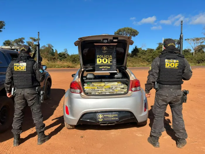 Carro com mais de 330 quilos de drogas é apreendido pelo DOF em Iguatemi
