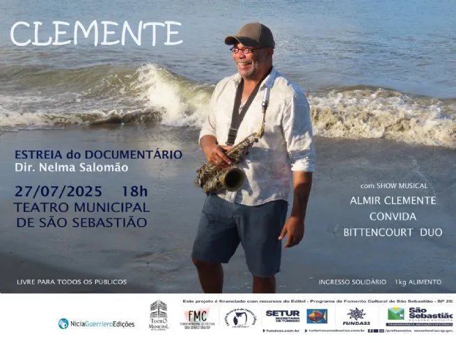 Estreia do documentário ‘Clemente’ traz a trajetória do maestro ao Teatro Municipal de São Sebastião