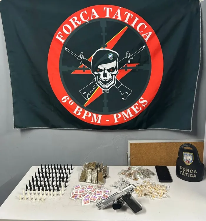 Fim de semana com drogas e armas apreendidas na Serra