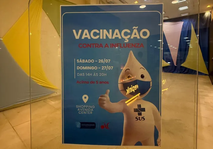 Prefeitura leva vacina contra a Influenza ao Shopping Avenida Center no fim de semana