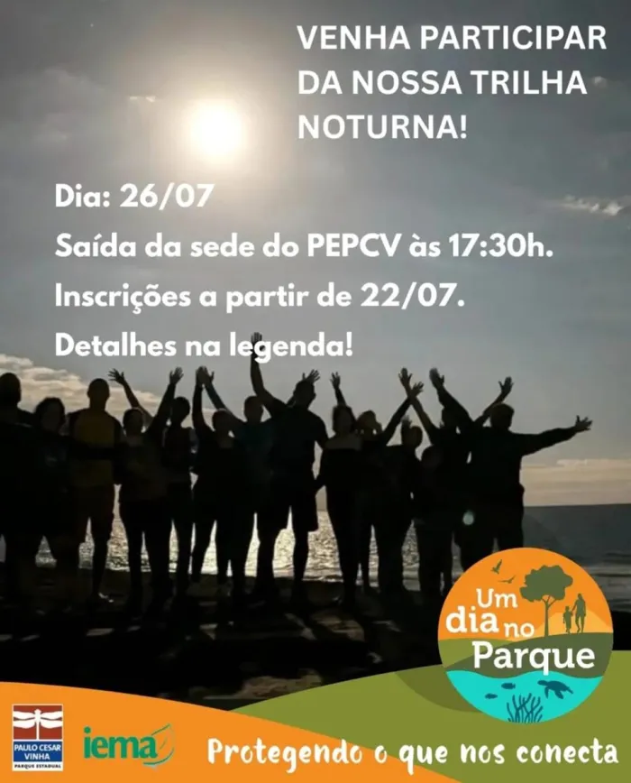 Parque Estadual Paulo César Vinha realiza trilha noturna para celebrar evento anual ‘Um dia no Parque’