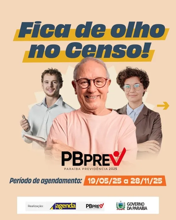 Censo Previdenciário: PBPrev divulga polos de atendimento no interior do Estado