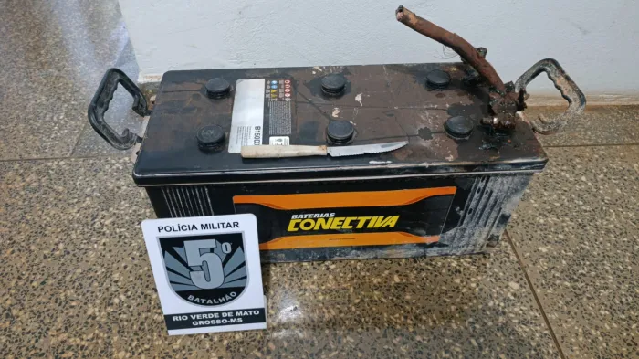 Polícia Militar prende homem em flagrante por furto de bateria em Rio Verde