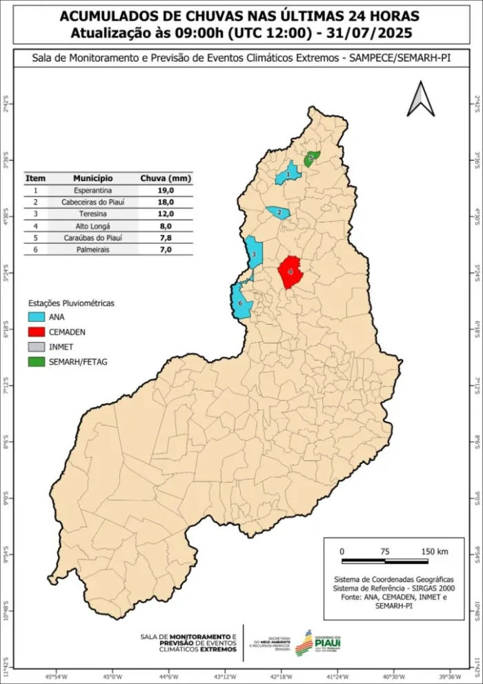 Chuvas surpreendem moradores do Piauí e devem ocorrer até está sexta (1º)