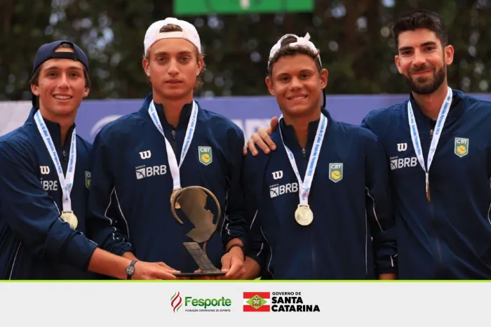 Tenista bolsista da Fesporte conquista o campeonato sul-americano com a seleção brasileira