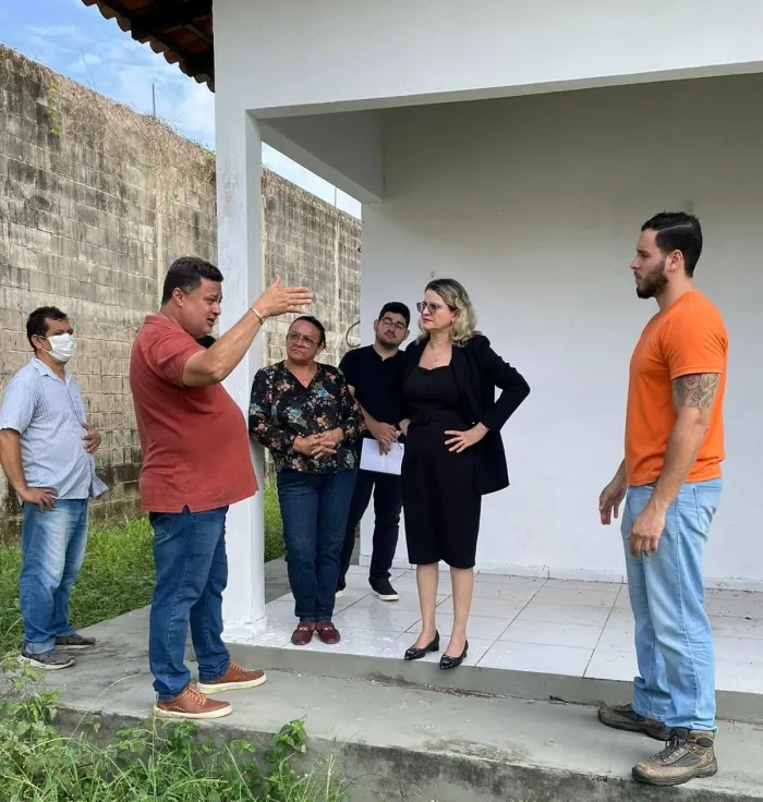 Presidente da Funac e técnicos da Segov vistoriam reforma de Centro Socioeducativo em Paço do Lumiar