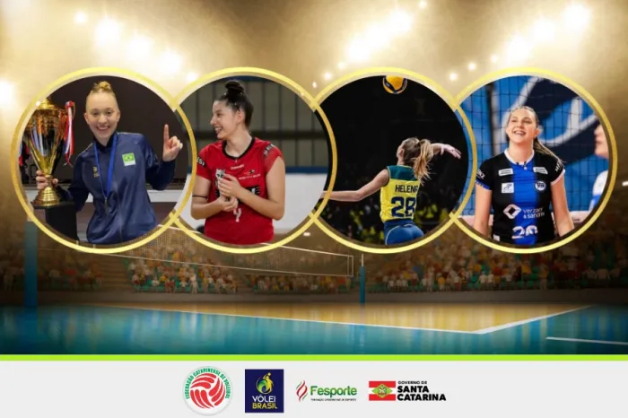 Catarinenses defendem a seleção brasileira no campeonato mundial de vôlei feminino sub-21 na Indonésia