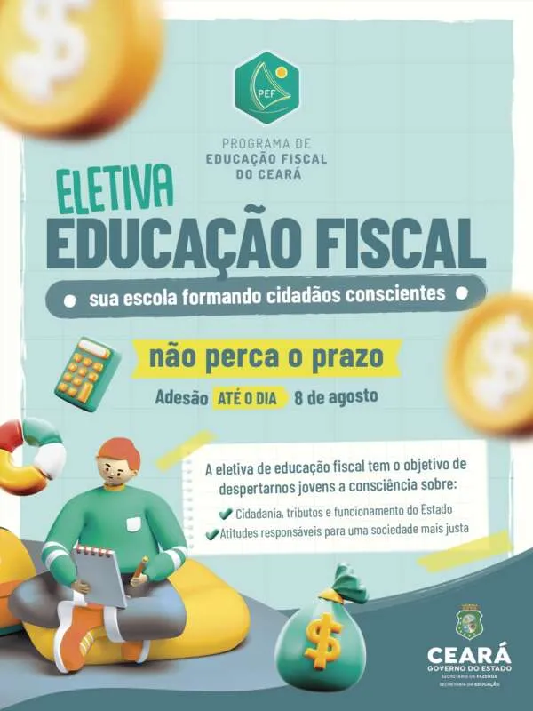 Educação Fiscal: eletiva disponível para Ensino Médio na rede pública do Ceará
