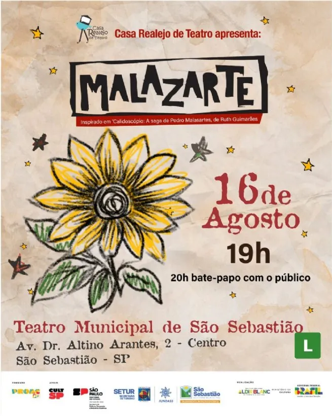 Casa Realejo celebra 10 anos com estreia de ‘Malazarte’ no Teatro Municipal de São Sebastião