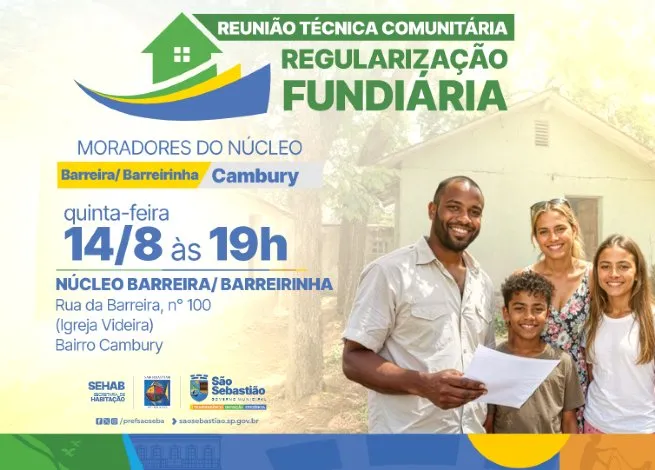 Prefeitura de São Sebastião realiza reunião comunitária de regularização fundiária com moradores da Barreira/Barreirinha