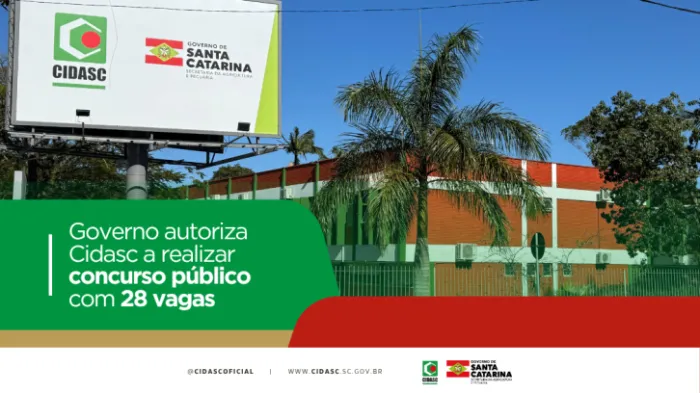 Governador autoriza Cidasc a realizar concurso público com 28 vagas