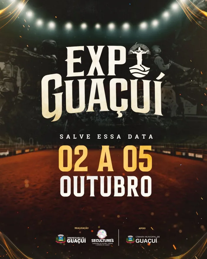 EXPO GUAÇUÍ 2025 PROMETE QUATRO DIAS DE GRANDES SHOWS E CELEBRAÇÃO