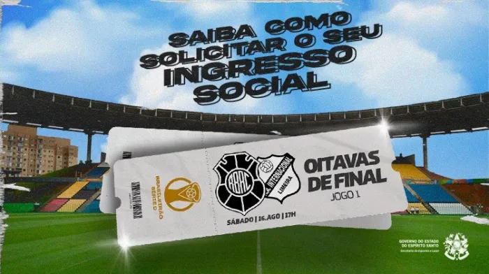 Saiba como adquirir ingressos sociais para jogo entre Rio Branco e Inter de Limeira no Kleber Andrade
