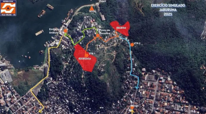 Corpo de Bombeiros e Defesa Civil Estadual participam de simulado de desastre natural em Vila Velha