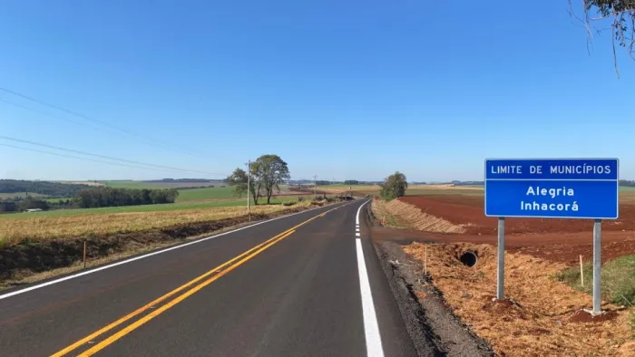 Pavimentação foi realizada na ERS-520, entre os municípios de Alegria e Inhacorá, com investimento de R$ 11,4 milhões