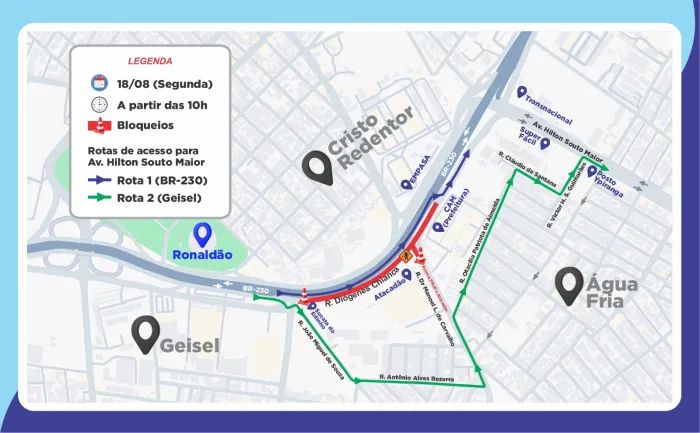 DER-PB inicia nova etapa das obras no Viaduto Prefeito Luciano Agra e faz interdição temporária em Água Fria