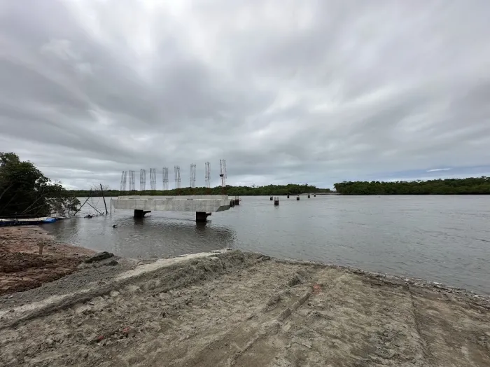 Concluída concretagem do primeiro vão da Ponte do Futuro, em Cabedelo