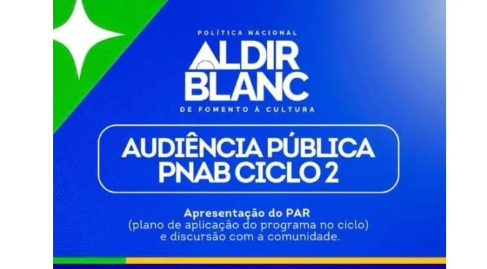 Audiência pública discute aplicação de recursos da PNAB ciclo 2, nesta quinta-feira (21)