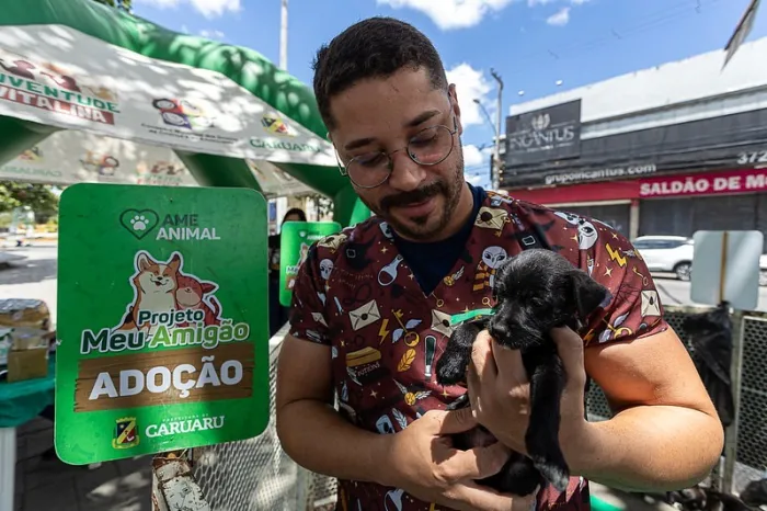 Projeto “Meu Amigão” incentiva adoção responsável de cães e gatos no Marco Zero