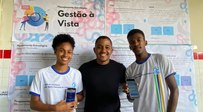 Alunos do Centro de Excelência Maria da Conceição Santana criam aplicativo de controle de frequência escolar