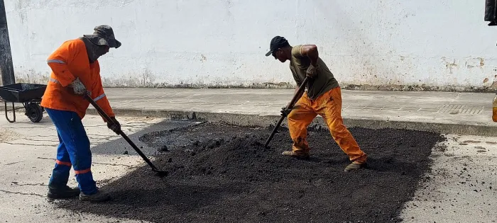Limpeza, roçagem e pintura de guias acontecem diariamente em Alagoinhas