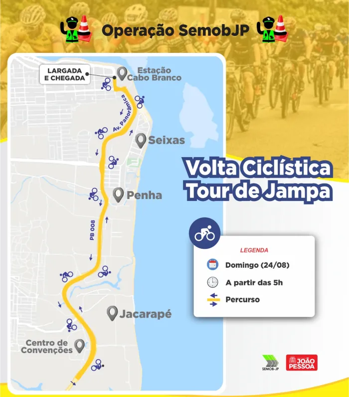 Semob-JP dá apoio operacional e garante segurança viária à corrida de rua e ciclismo