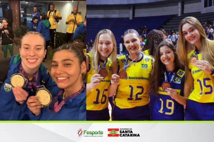 Atletas formadas nas categorias de base do vôlei catarinense brilham em torneios internacionais