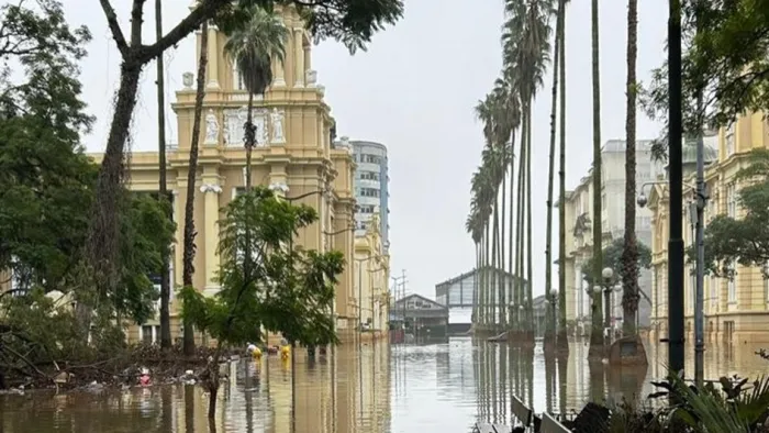 O Margs, em Porto Alegre, foi uma das mais de 40 instituições museológicas afetadas no RS durante a enchente de 2024 -Foto: Camila Diesel/Ascom Sedac