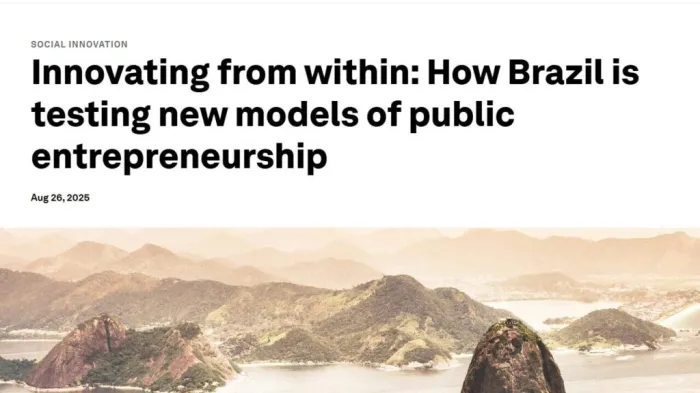 OPA é destaque em artigo internacional como prática inovadora de empreendedorismo público no Brasil