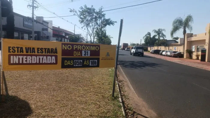 Atenção para as interdições de vias neste domingo