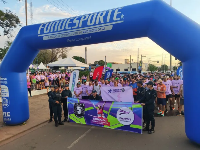 Polícia Militar e Prefeitura realizam Corrida Lilás para conscientizar sobre a violência contra a mulher em Rio Verde