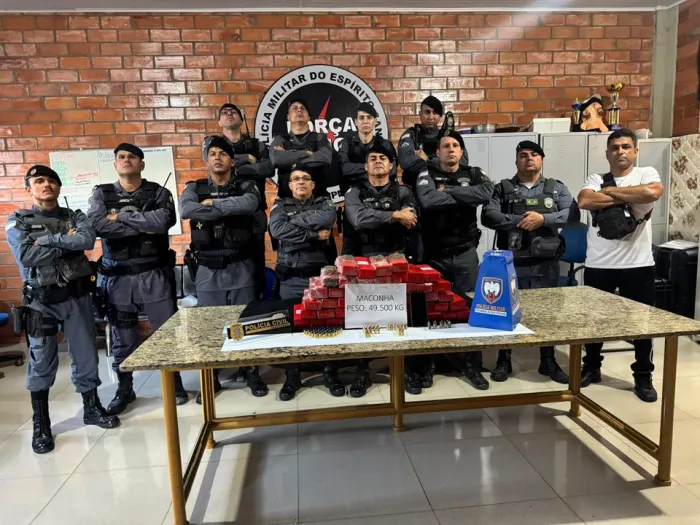 11° BPM APREENDE QUASE 50 KG DE MACONHA E MAIS DE 90 MUNIÇÕES EM BARRA DE SÃO FRANCISCO