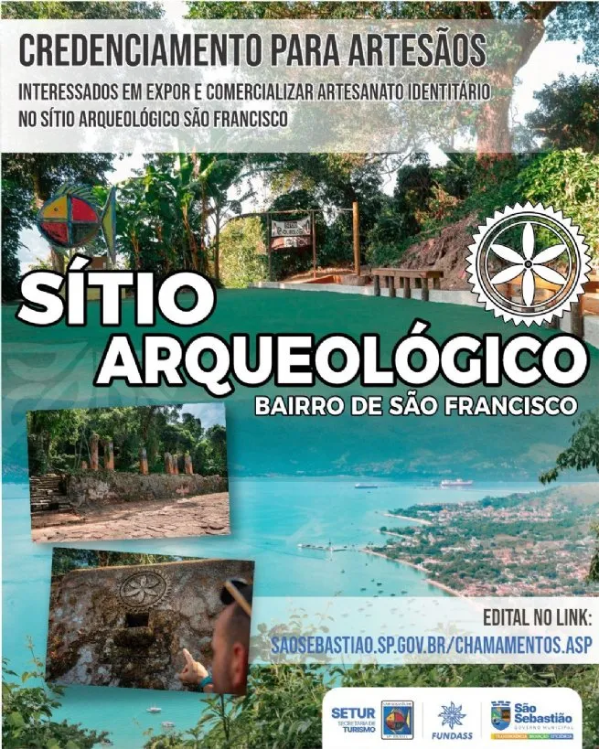 Prefeitura de São Sebastião abre inscrições para artesãos exporem no Sítio Arqueológico de São Francisco