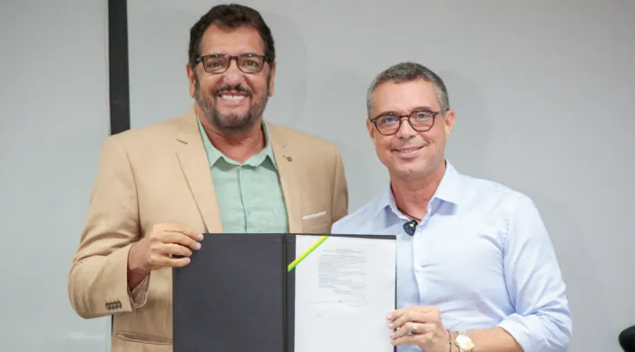 Governador Fábio Mitidieri e prefeito da Barra dos Coqueiros, Ailton Martins / Fotos: Reinaldo Moura