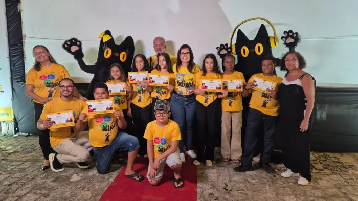 Alunos da Rede Municipal de Ensino exibem filme durante a Mostra ‘Cine Miau’
