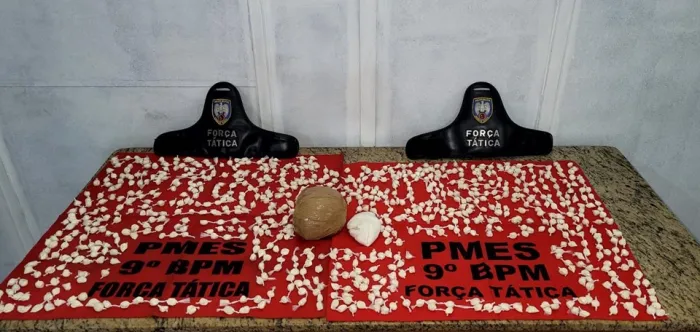 Força Tática do 9º BPM apreende mais de 2kg de cocaína em Cachoeiro