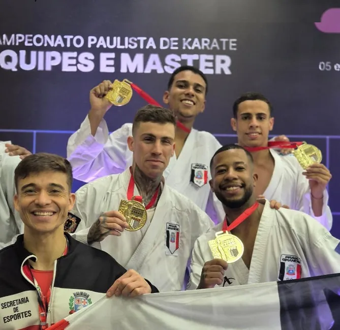 Time PG de caratê é campeão Paulista por equipes na categoria sênior