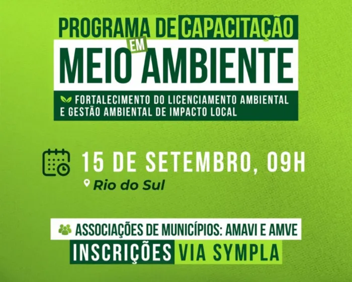 Semae promove evento de capacitação em licenciamento ambiental em Rio do Sul