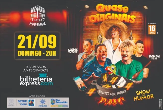 Stand Up ‘Quase Originais’ é atração de domingo no Teatro Municipal de São Sebastião