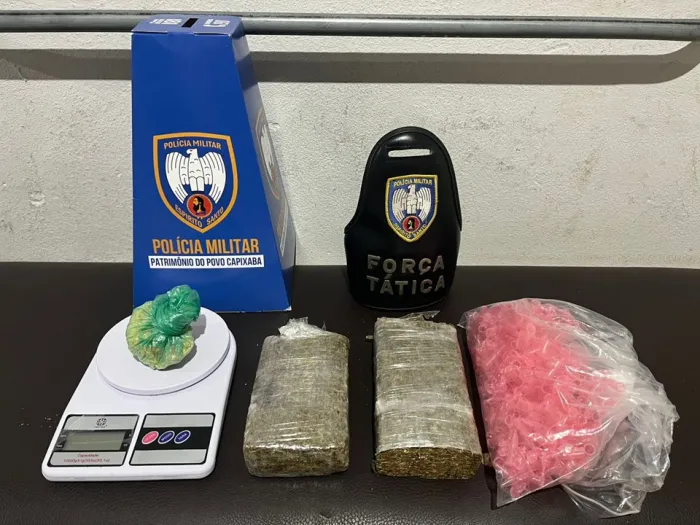 2º Batalhão apreende arma de fogo e grande quantidade de droga durante fim de semana em Nova Venécia e São Gabriel da Palha