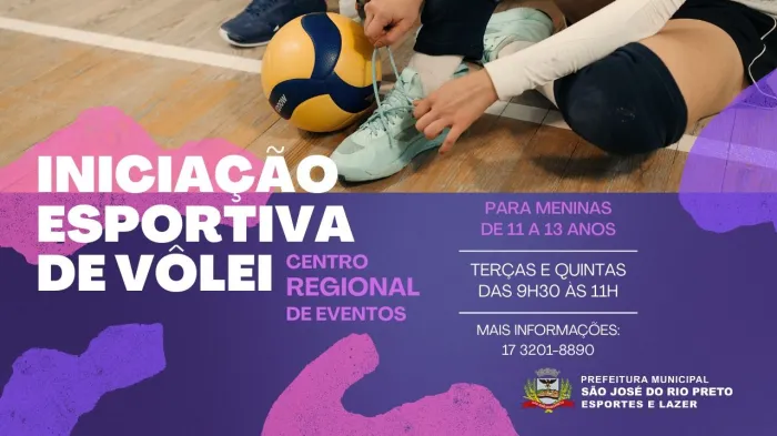 Secretaria de Esportes inscreve para iniciação de voleibol