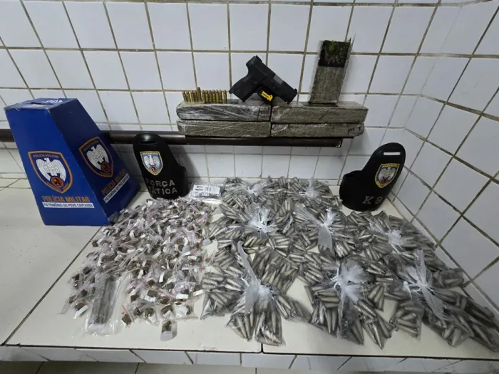 Militares do 6º Batalhão apreendem armas e entorpecentes em ações distintas na Serra