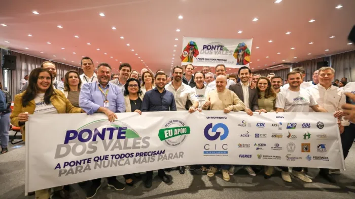 Eduardo Leite apresenta estudo para nova ponte sobre o Rio Taquari