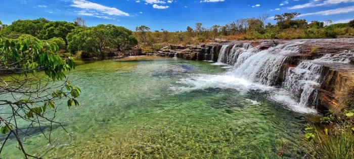 Uma das atrações é a Cachoeira Santa Helena, em Caiapônia (Foto: Luciano Guimarães)