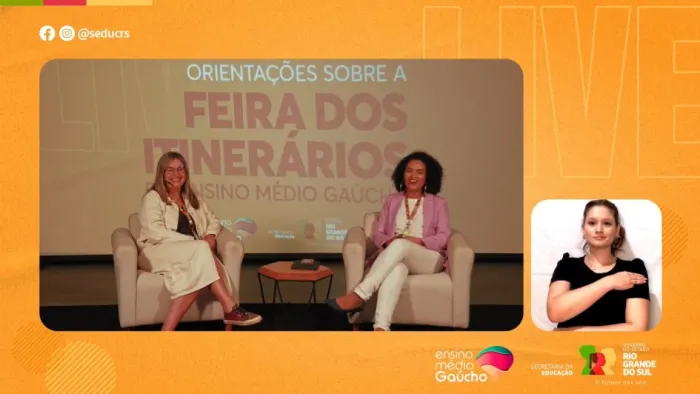 Live foi realizada no canal de Youtube TV Seduc RS e segue disponível na plataforma -Foto: Ascom Seduc