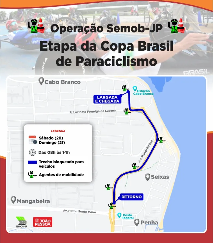 Semob-JP garante apoio operacional em eventos esportivos e desfiles cívicos no fim de semana 
