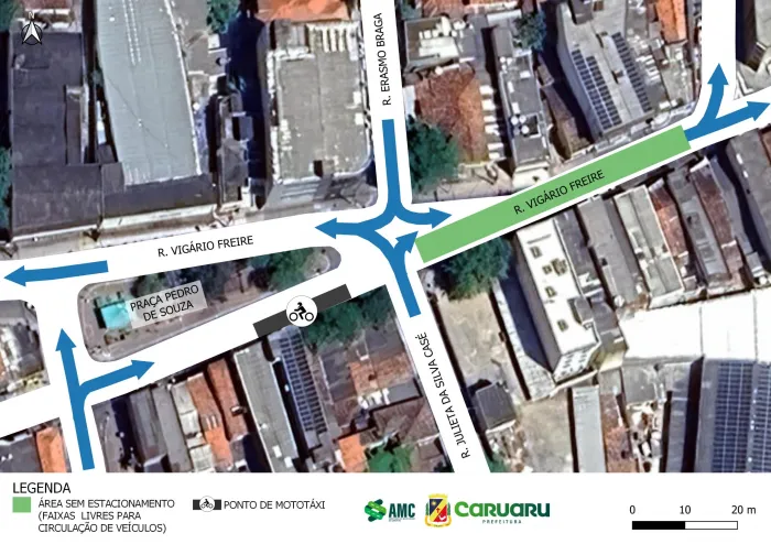 Mudanças na Rua Vigário Freire visam melhorar fluidez em Caruaru